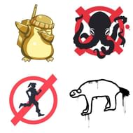 Various new sprays in the Valorant Episode 2 Act 3 Battlepass (Images via Riot Games)